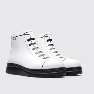 Camper Twins White Ankle Boot